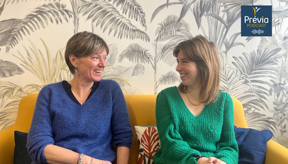 Tournage du podcast Mémo-Duo avec Clémentine Audrain et Véronique Péron